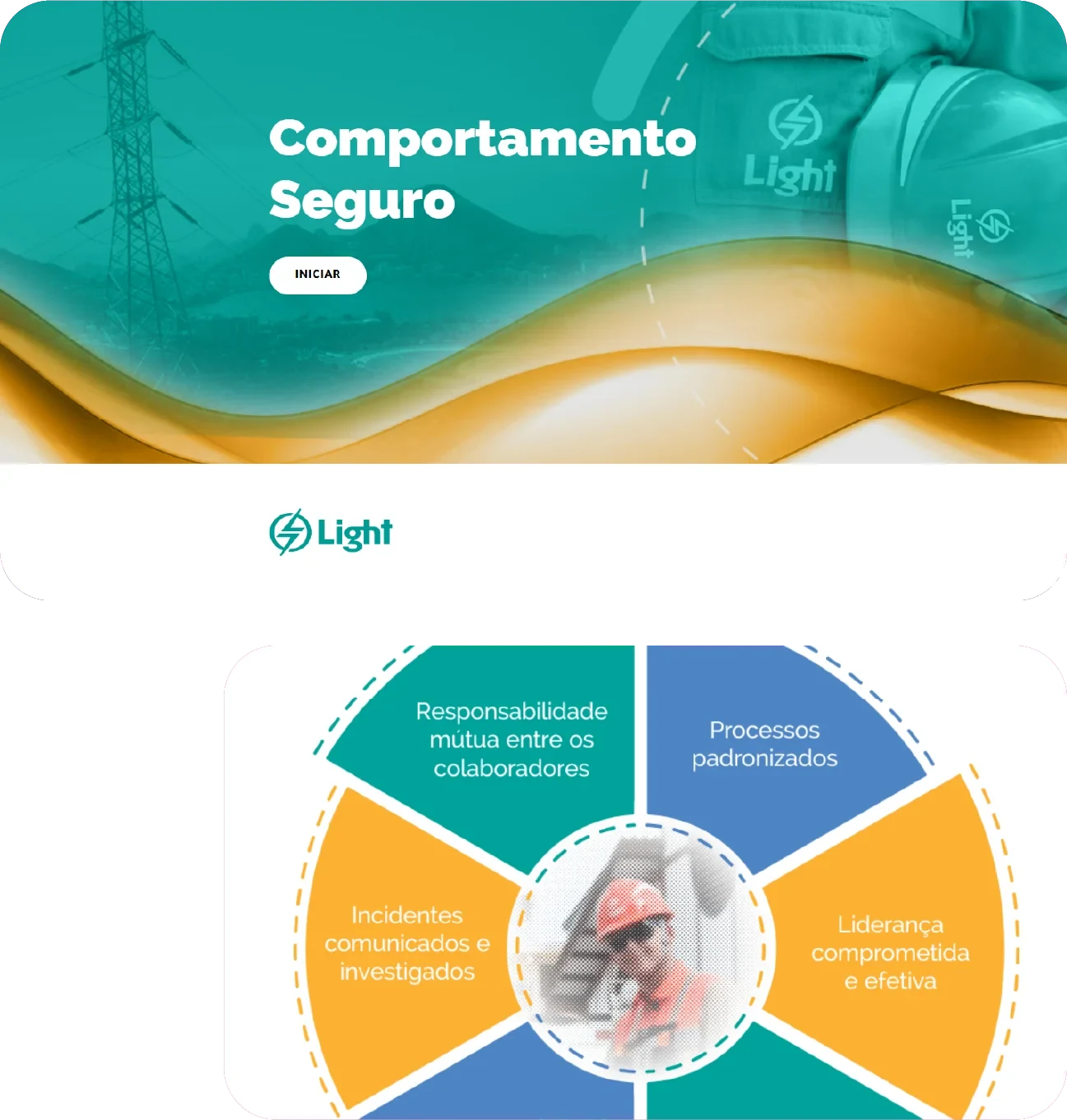 Telas do projeto COMPORTAMENTO SEGURO LIGHT