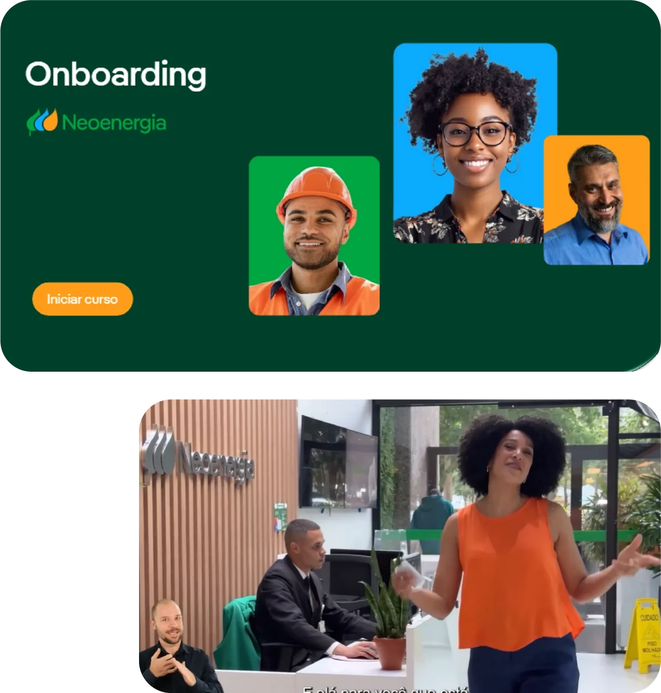 Telas do projeto ONBOARDING NEOENERGIA