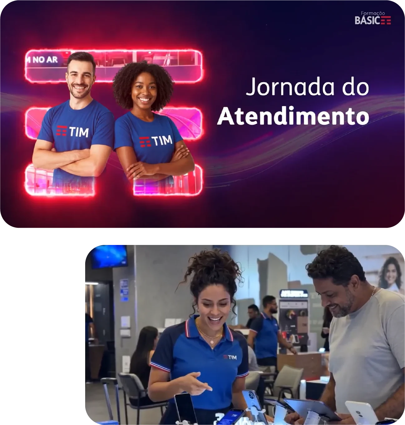 Telas do projeto BÁSICO DE LOJAS TIM
